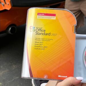 Microsoft Office Standard 2007 with Orange and Yellow Cover